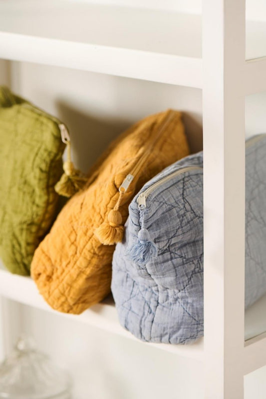 Toalett veske Quiltet Herbal Grønn