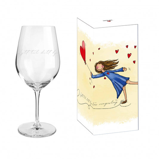 Lykketegning Vinglass Lytt til ditt hjerte vingeslag