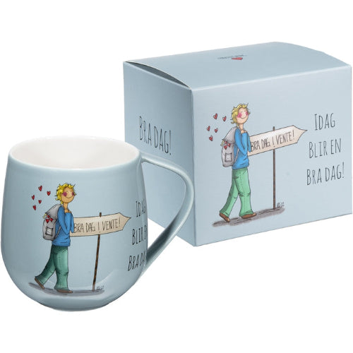 Lykketegning Bra dag - Krus Lys Blå
