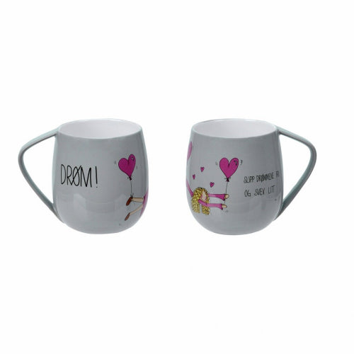 Lykketegning Drøm - Krus grå