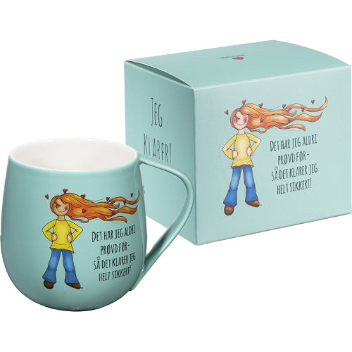 Lykketegning Jeg klarer - Krus Grønn