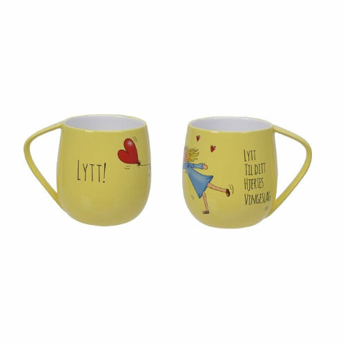 Lykketegning Lytt - Krus Gult