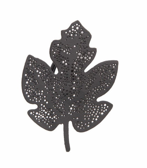 Nopal - Serviettring blad sort metall