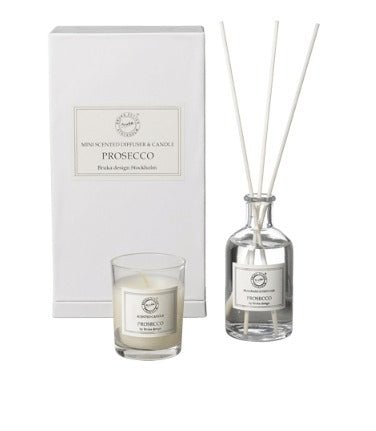 Bruka Design Duftlys & Duftpinner Prosecco Mini Gavesett Hvit