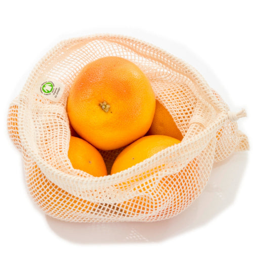 Økologisk bomullsnett til frukt og grønt, Medium