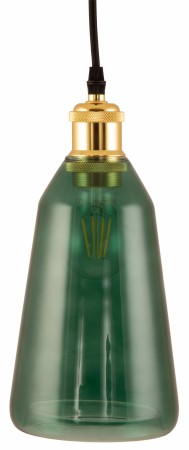 Glasslampe skogsgrønn h:22cm