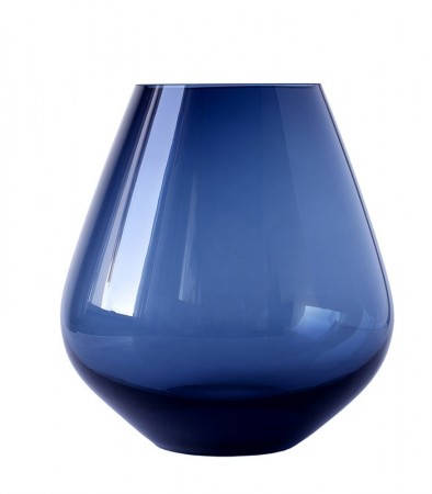 Rocks  stormlykt / vase Blue 220 mm