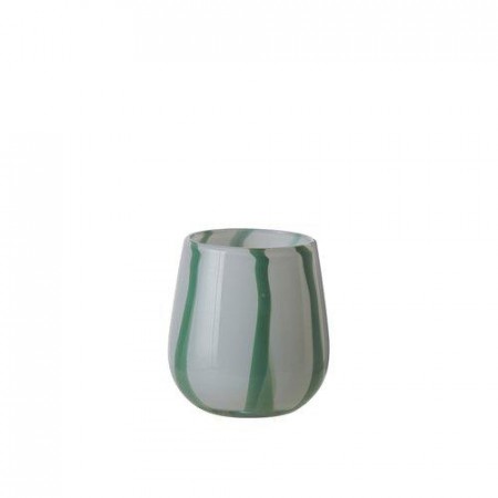 Wikholm Form: Stripete Glass for Telys