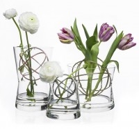 Sphere vase  liten merke Born in Sweden med sølvfaget rustfri kule