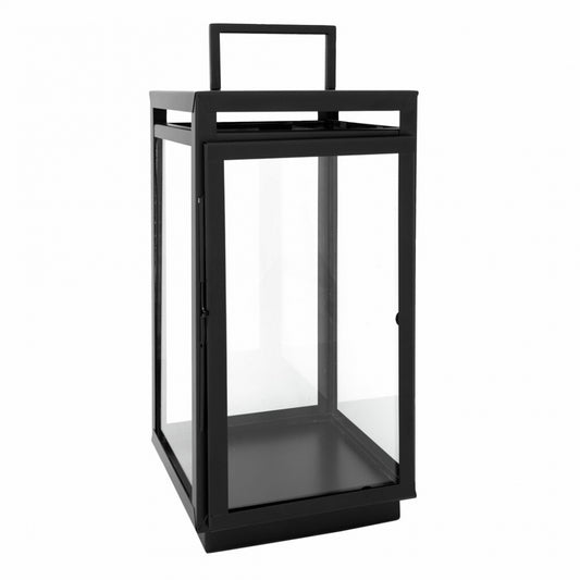 Carl - Lanterne Sort 30 x 30 x 60 cm Glass og Stål