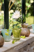 Load image into Gallery viewer, Vase munnblåst m / bobler grønn
