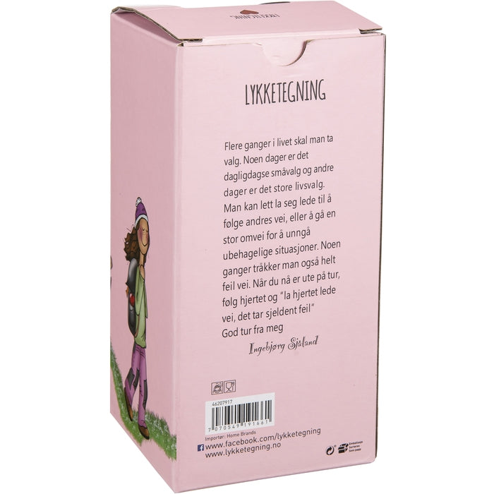 Lykketegning Hjertets Vei - Termokopp Rosa