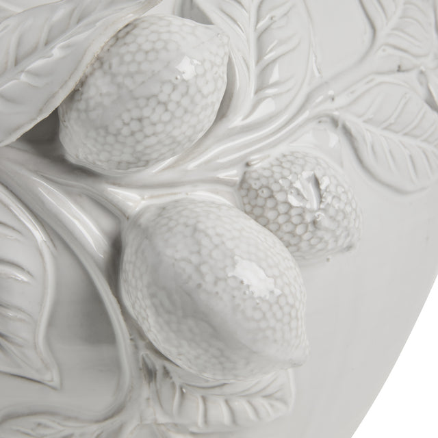 Vase Limone hvit D30,5 x H29 cm