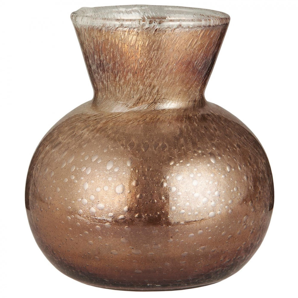 Vase munnblåst m / bobler i glasset
