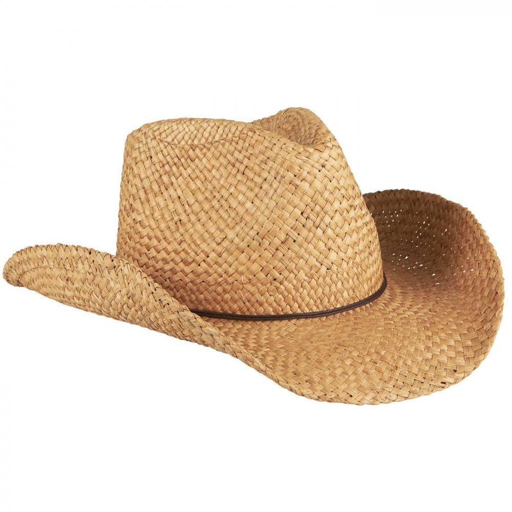 Hatt Stella m / bred skygge og brunt bindebånd one size