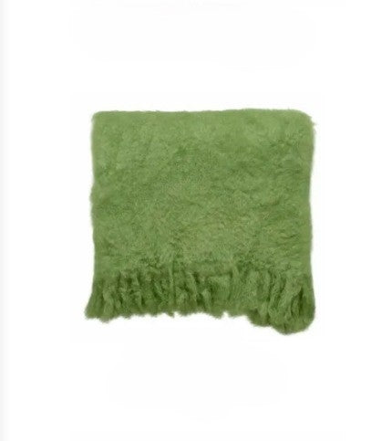 Mohairfilt håndsydd i fineste kidmohair , grønt