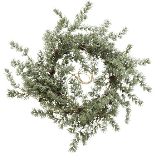 Krans Cedille ledlys grønn