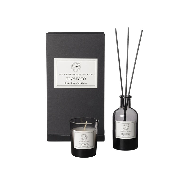 Bruka Design Duftlys & Duftpinner Prosecco Mini Gavesett Sort