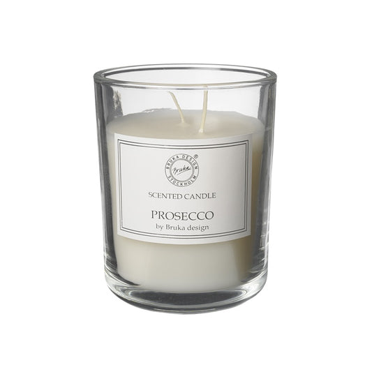 Bruka Design Duftlys Prosecco stor klart glass