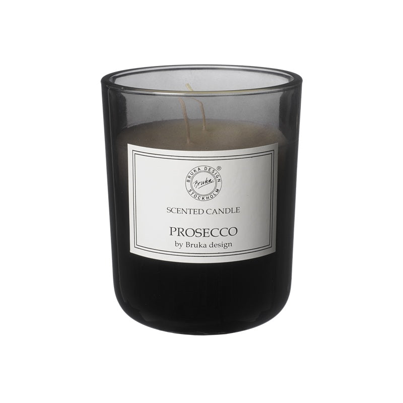 Bruka Design Duftlys Prosecco stor sotet glass