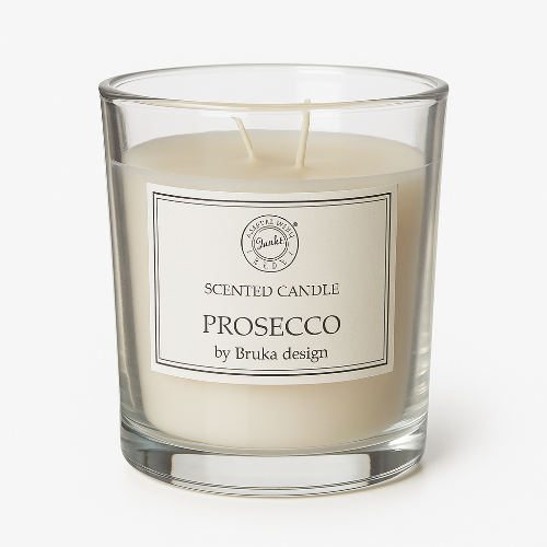Bruka Design Duftlys Stort Hvit Prosecco 10 x 12,5 cm