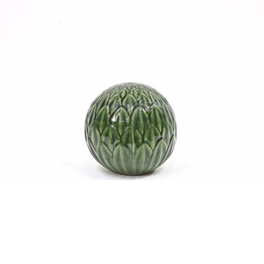 Dekorball grønn D20 cm keramikk