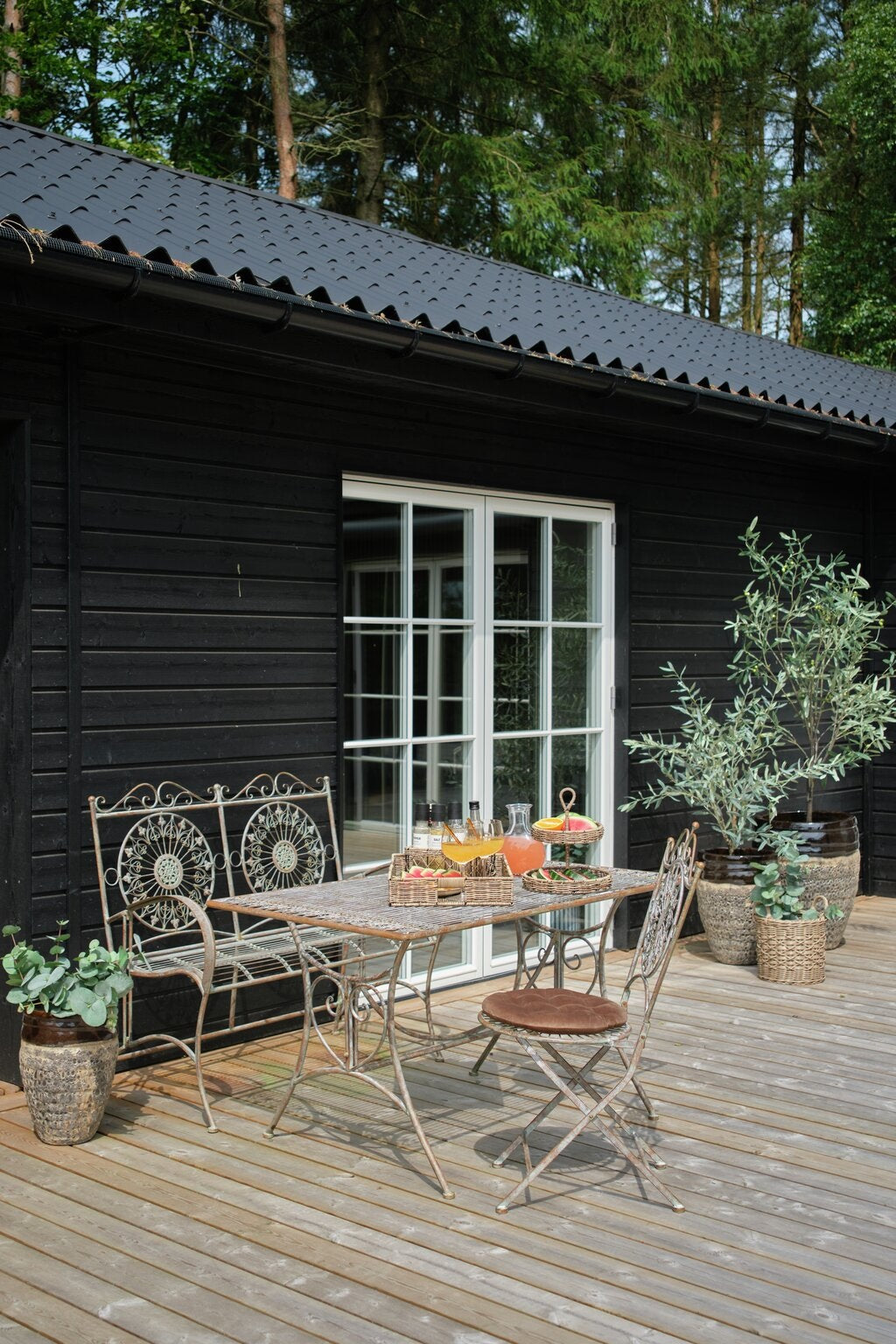 Dekorfat natur polyrattan 45 x 32 x 7 cm