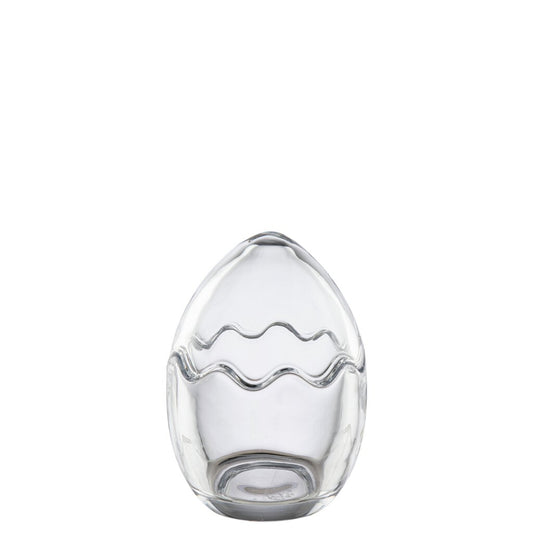 Glassegg skål med lokk