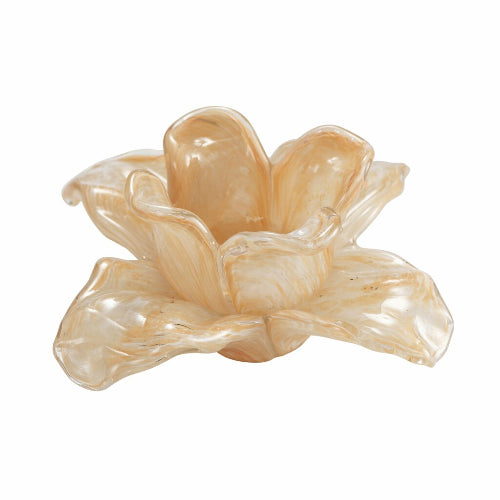 Iseo Telysholder – Kanelfarget glass, 15x15x7,5 cm