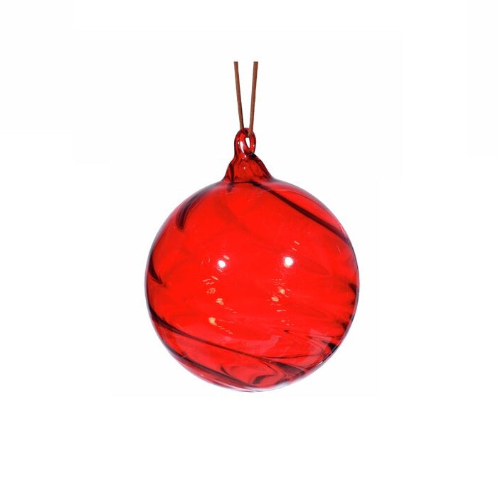 Julekule rød 3 ass D8 cm