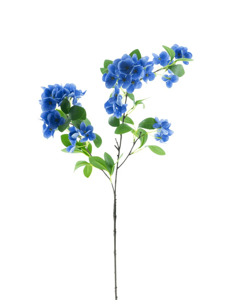 Kunstig Hortensia Gren real touch, blå, 80 cm