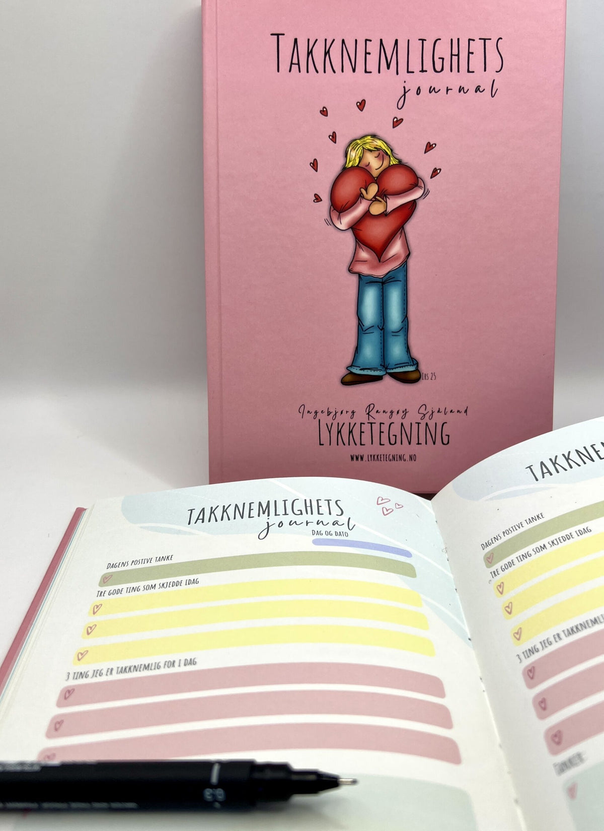 Takknemlighetsjournal fra Lykketegning