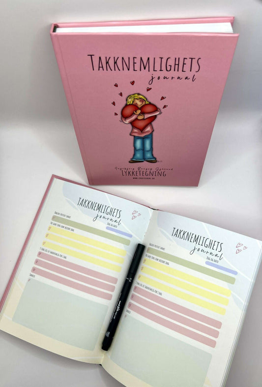 Takknemlighetsjournal fra Lykketegning