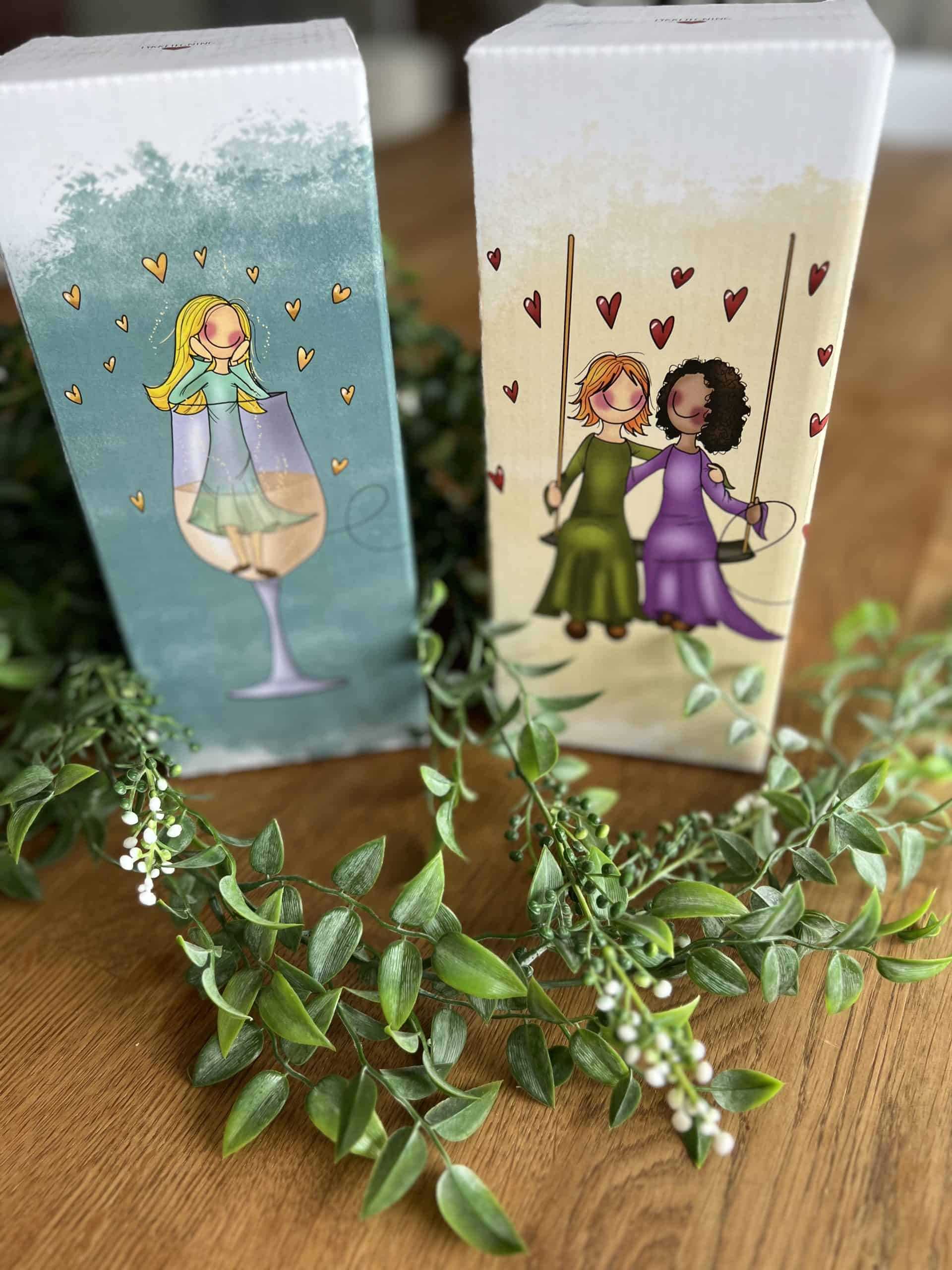 Lykketegning Vinglass Å ha en venn