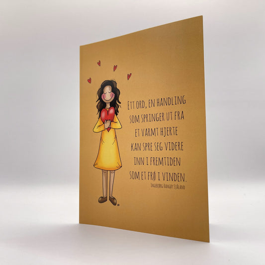 Lykketegning Kort - Hjertevarmer