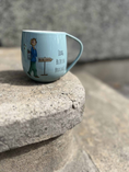 Last inn bildet i gallerivisningen, Lykketegning Krus Bra dag - lys blå
