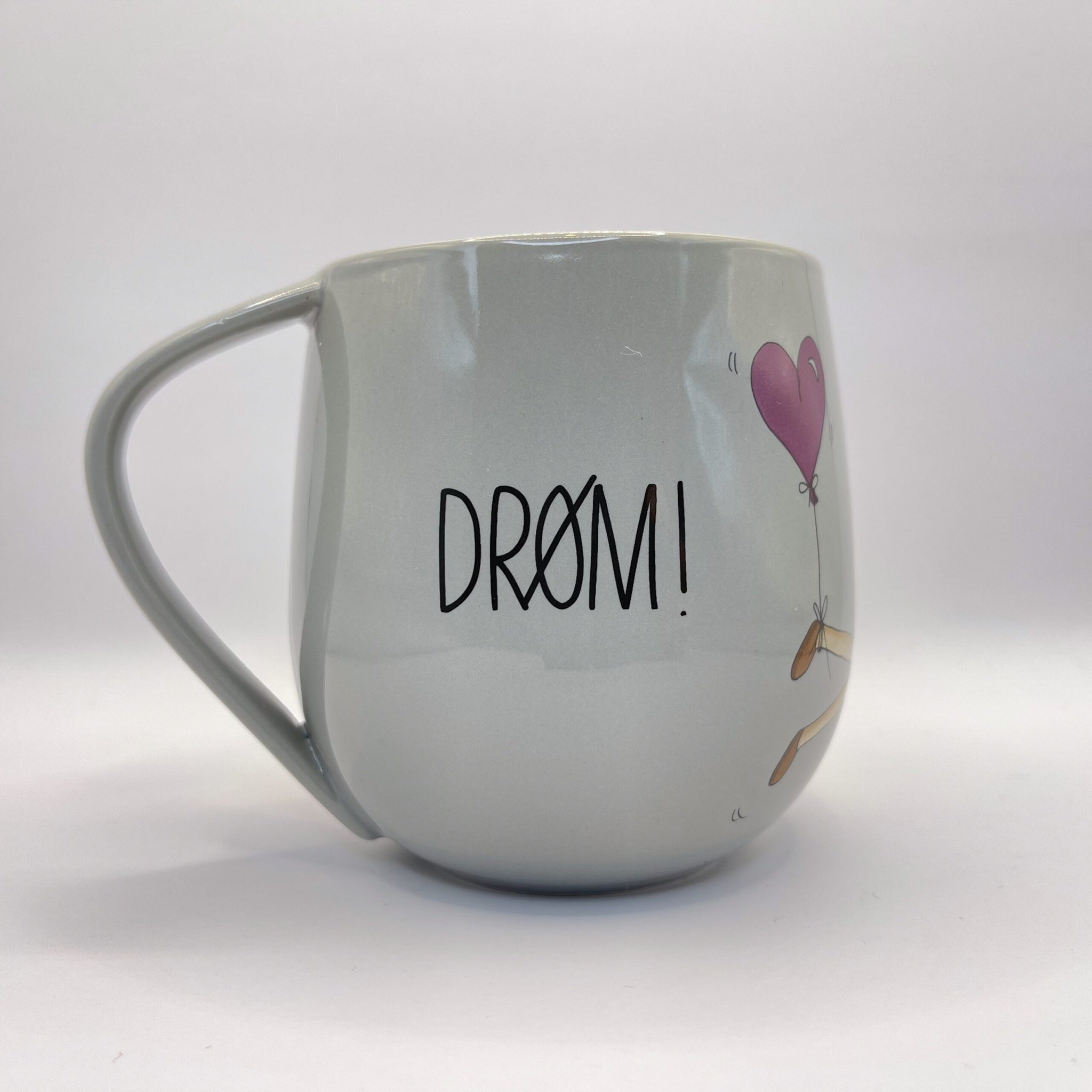 Lykketegning Krus Drøm - grå