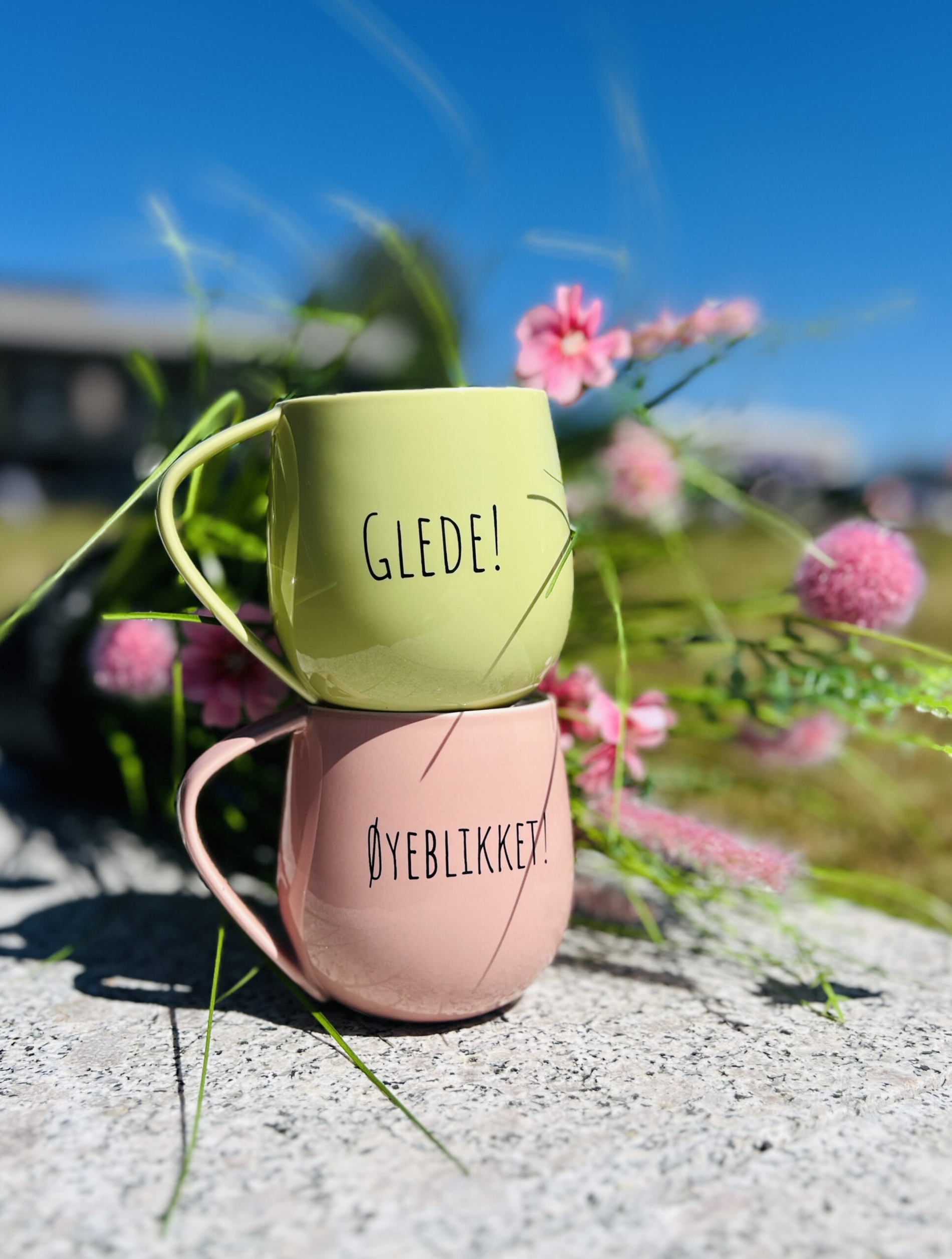 Lykketegning Krus Øyeblikket - støvrosa