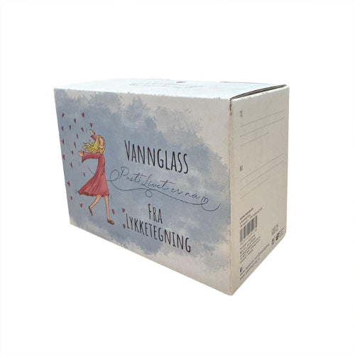 Lykketegning Vannglass 2 pk Pust Livet Er Nå