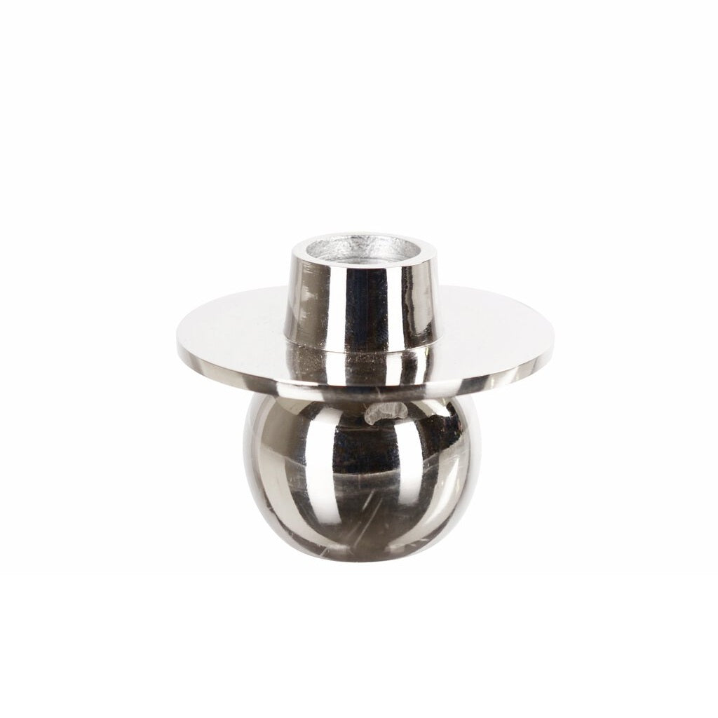 Lysestake Celina metall sølv 7,5 x 6 cm