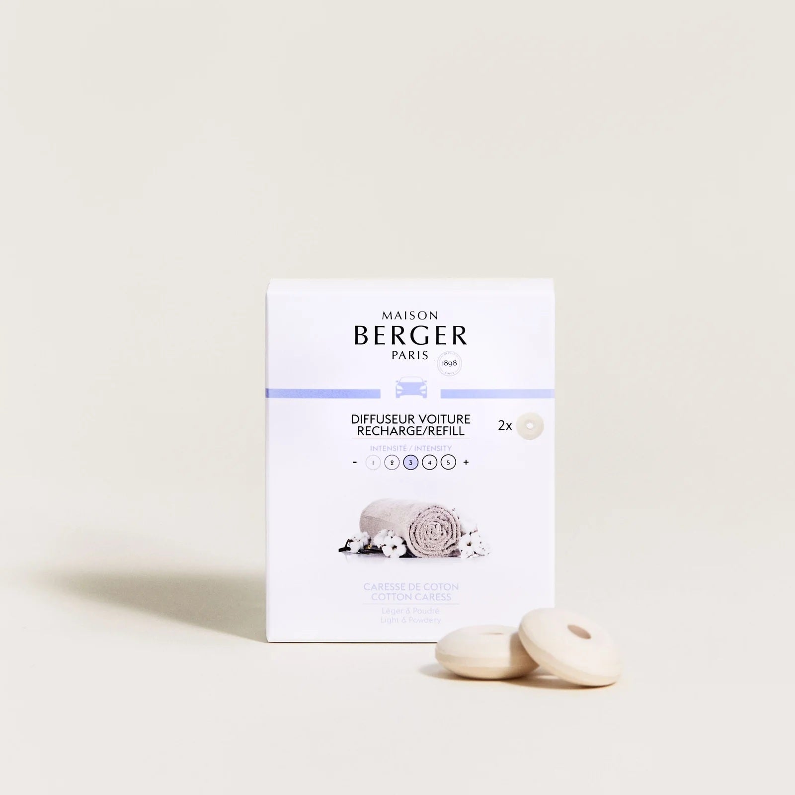 Maison Berger Bilduft Refill - Cotton Caress 2 stk