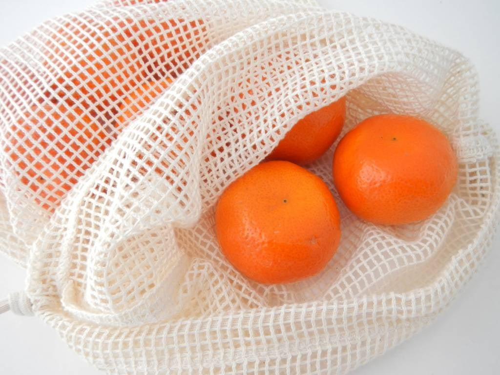 Økologisk bomullsnett til frukt og grønt, Medium