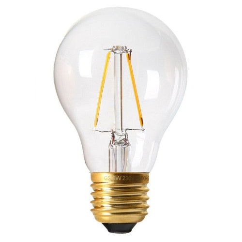 PRhome Vintage LED pære E27 normal 2w klar 60mm