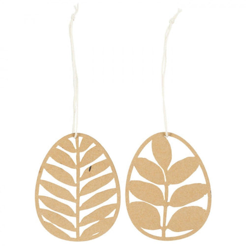 Papirklippet egg m / bladmønster
