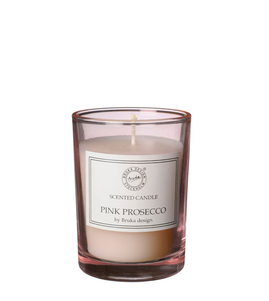 Bruka Design Duftlys Prosecco Pink Med Rosa Glass