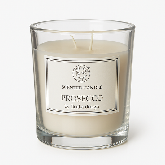 Bruka Design Duftlys Stort Hvit Prosecco 10 x 12,5 cm