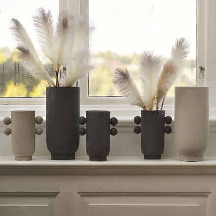 Sandy - Vase mørk grå keramik