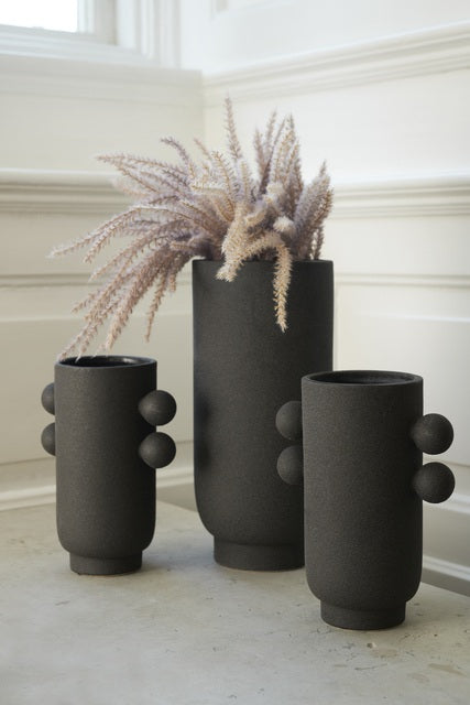 Sandy - Vase mørk grå keramik