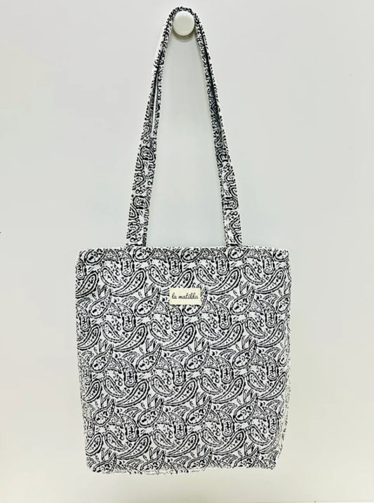 Stoffveske med glidelås Mønster Azul