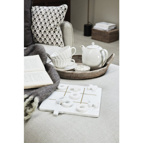 Tre på rad Marmilla hvit